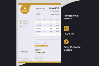 فاکتور و صورتحساب چند منظوره - Professional invoice design