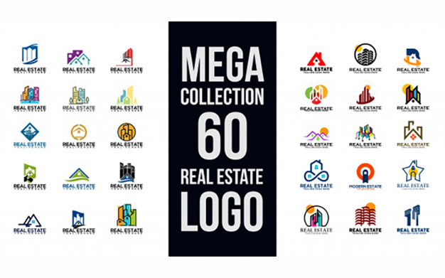 مجموعه لوگو چند منظوره خانه - Set of home logo template