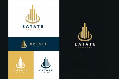 کارت ویزیت و لوگو چند منظوره - Real estate logo and business card