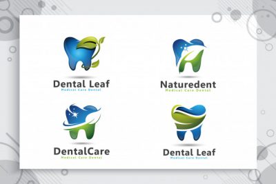مجموعه لوگو دندان پزشکی – Set collection of dental care logo