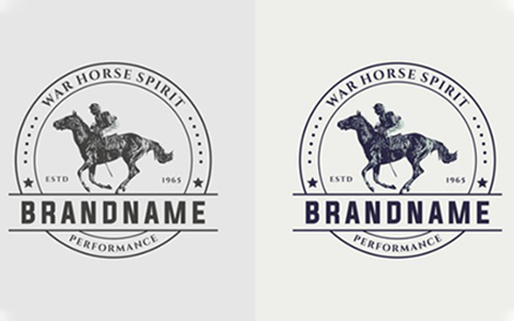آرم مناسب مهر و بج - Set of horse racing vintage logo