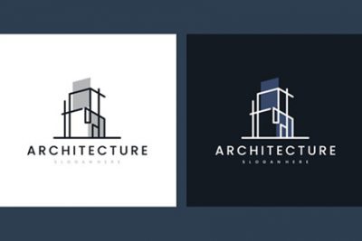 لوگو عمرانی و ساختمانی – Set logo architecture with line