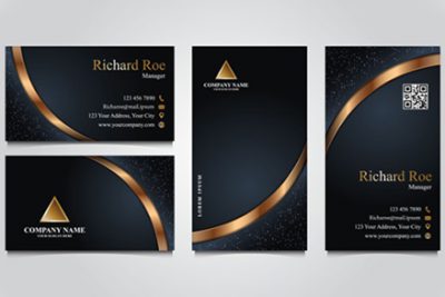 مجموعه کارت ویزیت و لوگو لوکس چند منظوره - Set of luxury business card