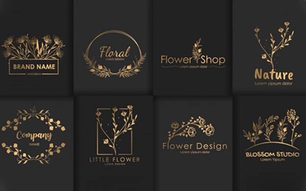 مجموعه لوگو چند منظوره گل لاکچری – Set of luxury floral logos