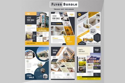 مجموعه بنرهای تبلیغاتی املاک و مستغلات مناسب اینستاگرام - Set of real estate flyer template collection