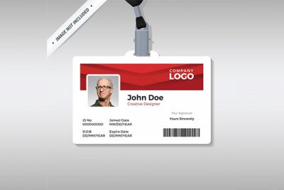 کارت پرسنلی چند منظوره - Simple and clean red id card