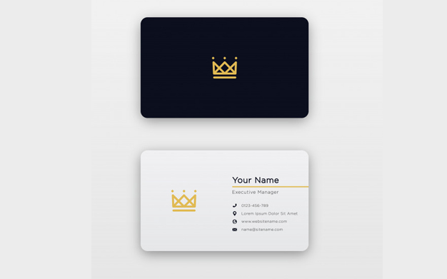 کارت ویزیت مینیمال شخصی - Simple minimal royal business card