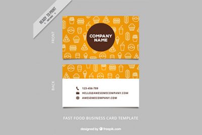 کارت ویزیت و لوگو فست فود و کافه – Sketches food business card