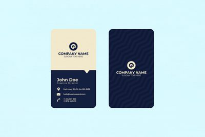کارت ویزیت عمودی و لوگو چند منظوره – Vertical business card
