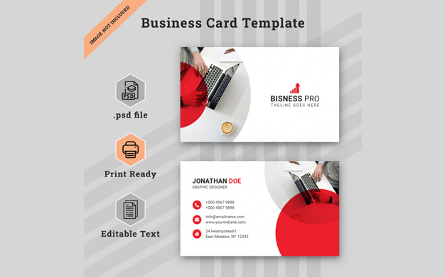کارت ویزیت شرکتی - White corporate business card