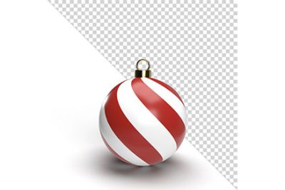 گوی 3بعدی درخت کریسمس - 3d christmas ball isolated rendering