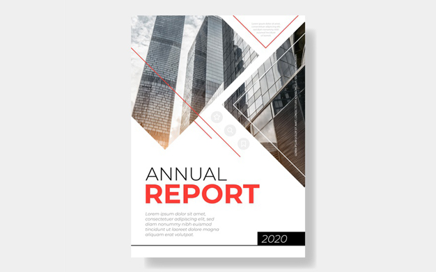 گزارش A4 شرکتی - Abstract annual report template