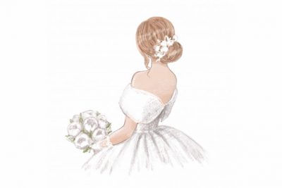 بنر عروس با دسته گل - Bride with a bouquet