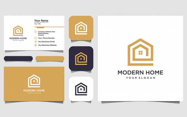 کارت ویزیت و لوگو چند منظوره – Build house logo