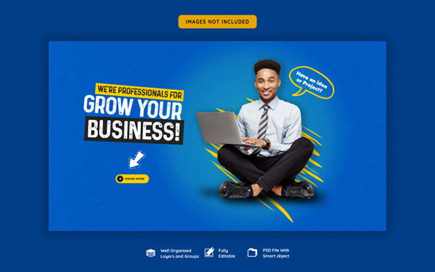 بنر تبلیغاتی وب سایت تجاری و شرکتی - Business promotion corporate