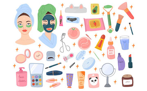 مجموعه آیکون روزانه مراقبت از پوست - Collection of skin care routine icons