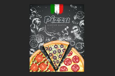 بنر رنگی پیتزا - Color pizza poster