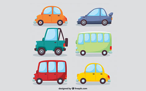 مجموعه ماشین رنگارنگ – Colorful variety of modern cars