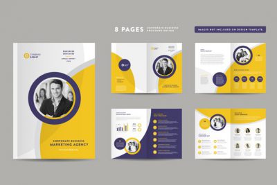 بروشور و پروفایل شرکتی 8 صفحه ای - Corporate business brochure