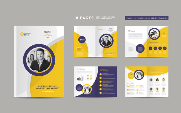 بروشور و پروفایل شرکتی 8 صفحه ای - Corporate business brochure