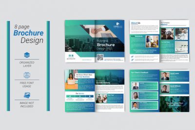 بروشور و پروفایل تجاری 8 صفحه ای - Creative company business profile