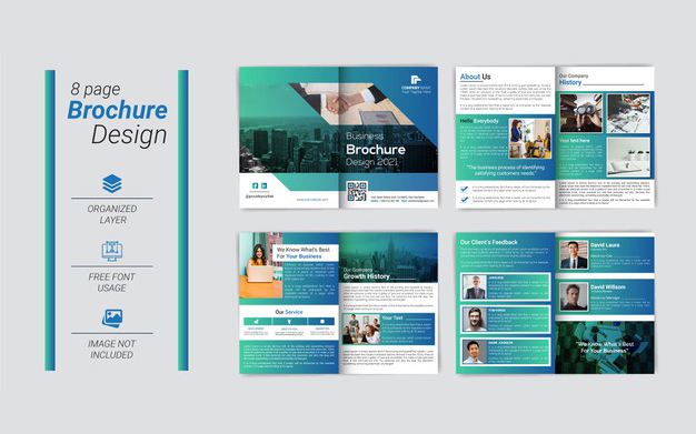 بروشور و پروفایل تجاری 8 صفحه ای - Creative company business profile