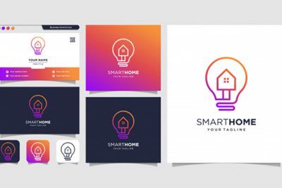 کارت ویزیت و لوگو چند منظوره – Creative logo for smart home