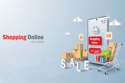 بنر فروشگاه آنلاین - Digital marketing concept online shopping