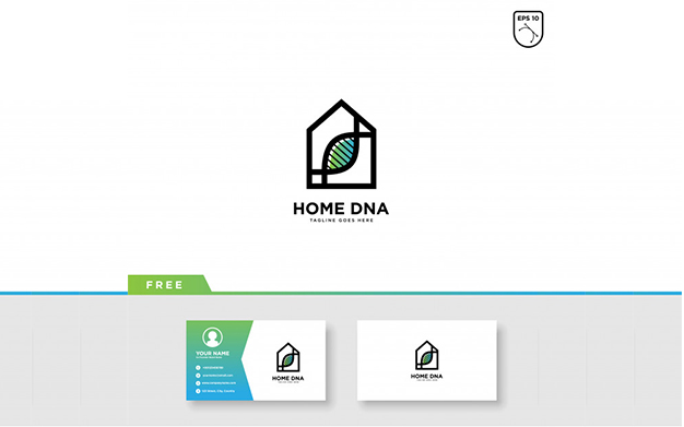 کارت ویزیت و لوگو چند منظوره – Dna home logo business card