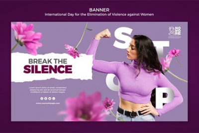 بنر خشونت علیه زنان - Elimination of violence against women