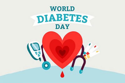 بنر روز جهانی دیابت - Flat design world diabetes day