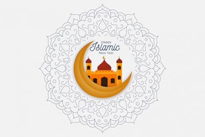 کارت تبریک سال نو اسلامی – Flat islamic new year concept