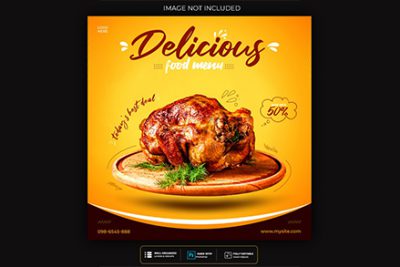 بنر تبلیغ رستوران و فست فود - Food promotion instagram banner