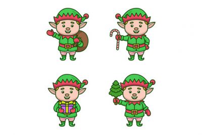 کاراکتر بابانوئل کوتوله - Green gnome cartoon