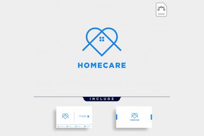کارت ویزیت و لوگو چند منظوره – Home love care logo