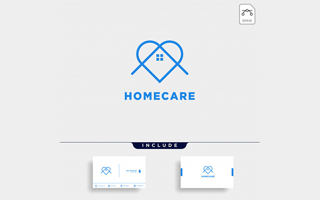 کارت ویزیت و لوگو چند منظوره – Home love care logo