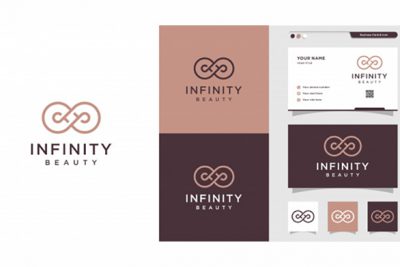 کارت ویزیت و لوگو چند منظوره – Infinity beauty logo business card
