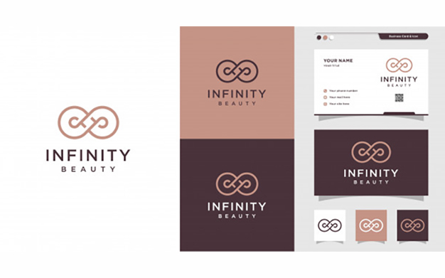کارت ویزیت و لوگو چند منظوره – Infinity beauty logo business card