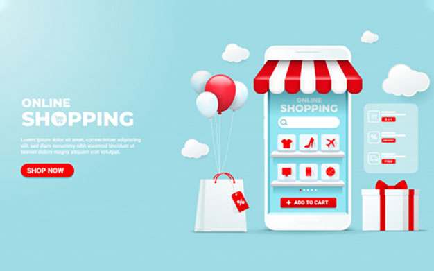 بنر خرید آنلاین از اپلیکیشن - Interface online shopping mobile applications