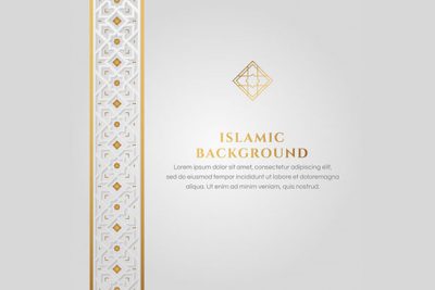 بک گراند طرح مذهبی و اسلامی – Islamic white and golden background