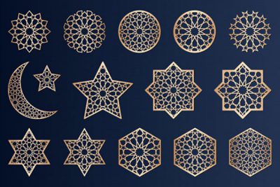 عناصر برش لیزری با پترن اسلامی – Laser cutting elements with islamic pattern