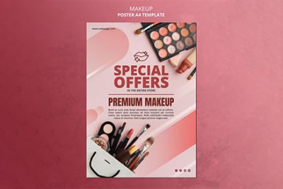 پوستر مخصوص تخفیف لوازم آرایش - Makeup special offer poster