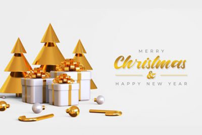 بنر تبریک کریسمس - Merry christmas and happy new year banner