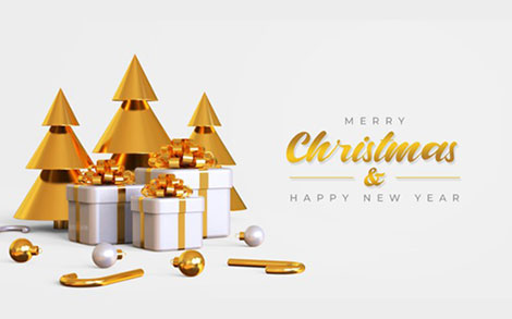 بنر تبریک کریسمس - Merry christmas and happy new year banner