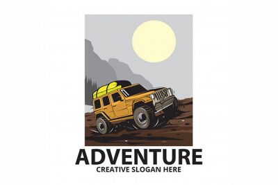 بنر ماشین جیپ مسافرتی کوهستانی – Mountain travel jeep