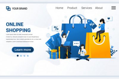 بنر لندینگ فروشگاه آنلاین - Online shopping landing page