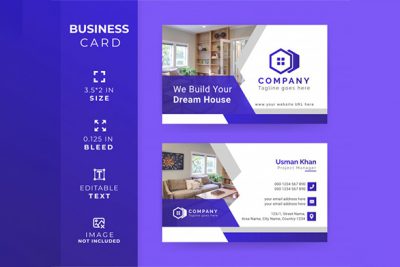 کارت ویزیت و لوگو چند منظوره – Real estate business card