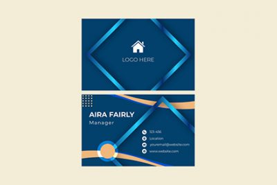لوگو و کارت ویزیت دو رو چند منظوره – Real estate double-sided business card