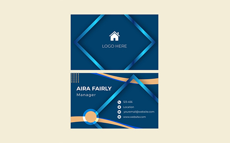 لوگو و کارت ویزیت دو رو چند منظوره – Real estate double-sided business card