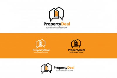 کارت ویزیت و لوگو چند منظوره – Real estate logo home care logo